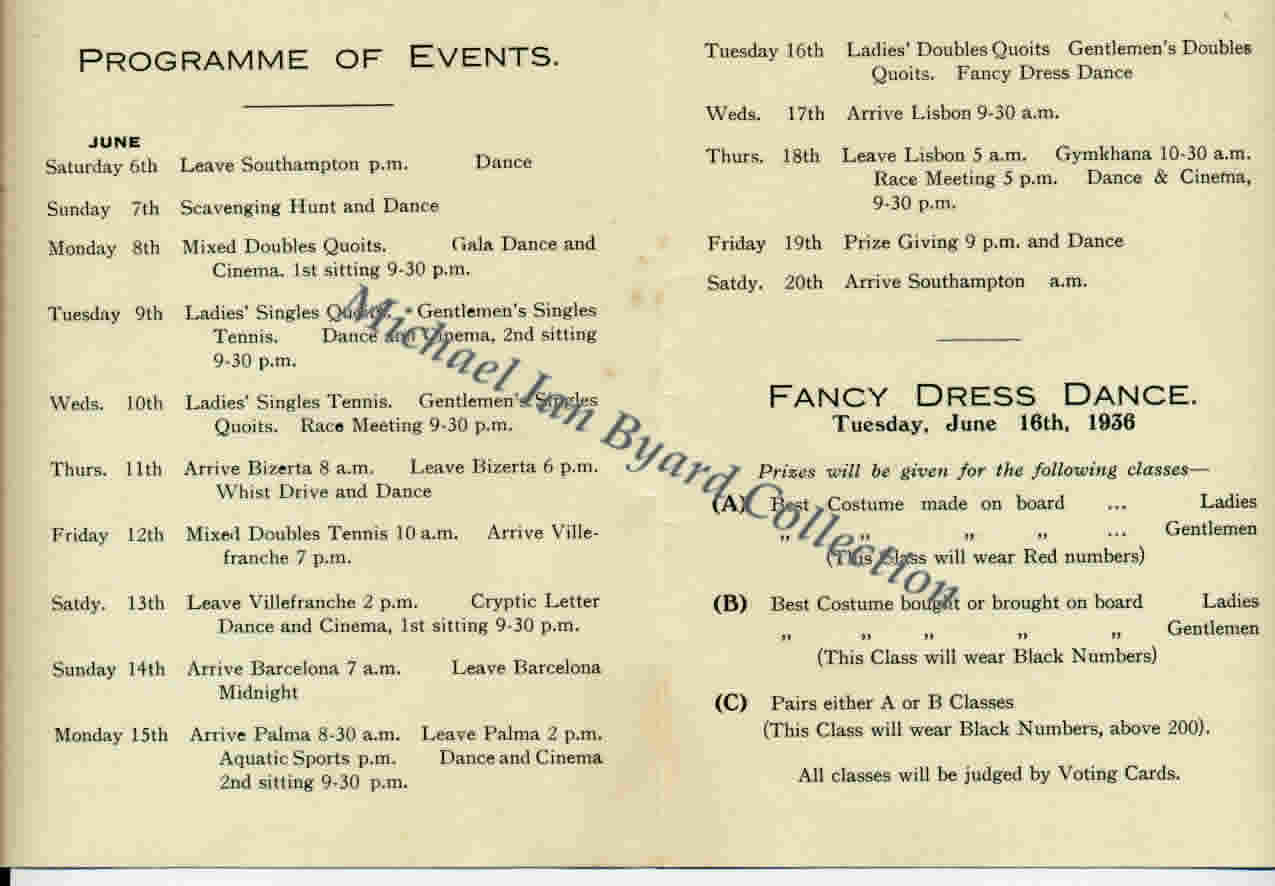 Mediterranean Cruise June 1936